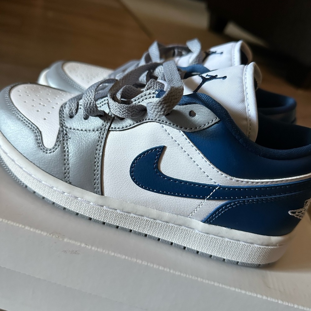Nike Women's Air Jordan 1 Low Grey and Blue DC0774-042